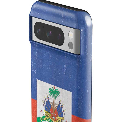 Haitian Flag Distressed Google Pixel 8 Pro Impact Case